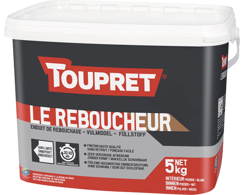 Toupret Enduit de rebouchage Le Reboucheur 5 kg