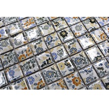 Carreaux de mosaïque avec motif floral