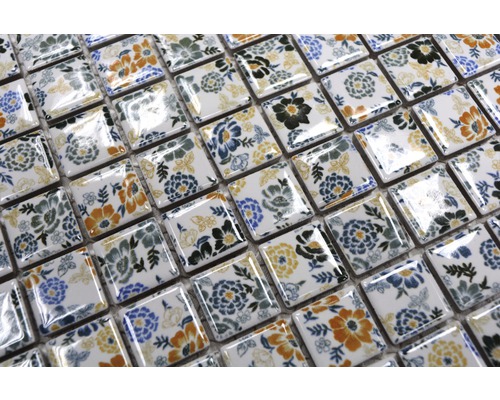 Carreaux de mosaïque avec motif floral