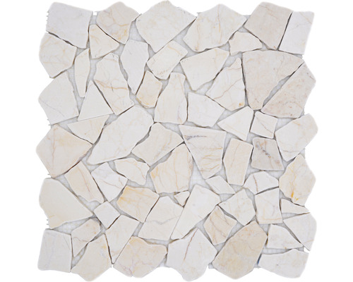 Mosaïque en pierre naturelle marbre Bruch gold cream 30.5x30.5 cm