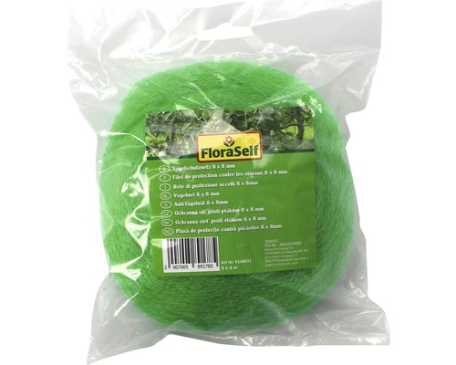 FloraSelf Vogelschutznetz 8 x 8 mm in der Verpackung