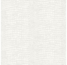 Papier peint blanc avec motif crocodile