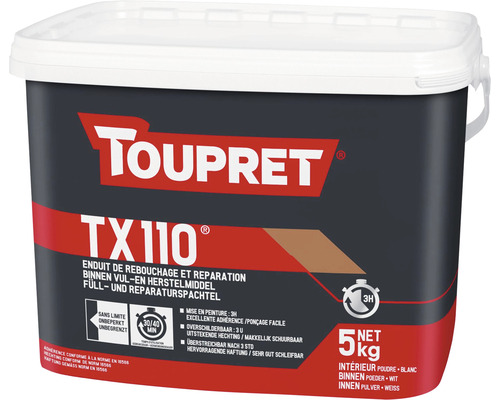 Toupret Enduit de rebouchage TX110 gain de temps 5 kg