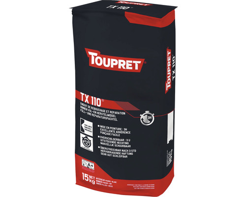 Toupret Enduit de rebouchage TX110 gain de temps 15 kg Toupret Enduit de rebouchage TX110 gain de temps 15 kg