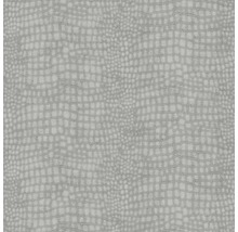 Papier peint gris à l''aspect cuir de crocodile.