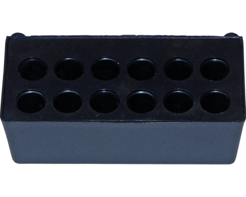 Küpper Support système pour panneau perforé pour grains 125 x 55 x 40 mm noir Boîte à forets avec dix emplacements pour forets