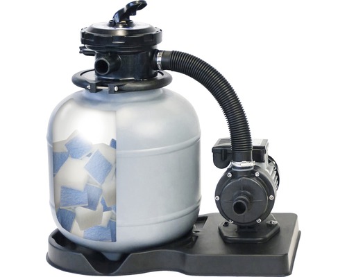 Système de filtration à sable avec pompe et balles filtrantes pour le nettoyage de piscine