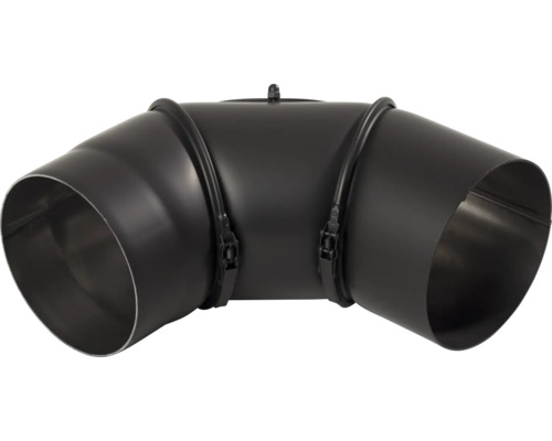 Coude de tuyau de poêle avec clapet d''étranglement et bande de tension