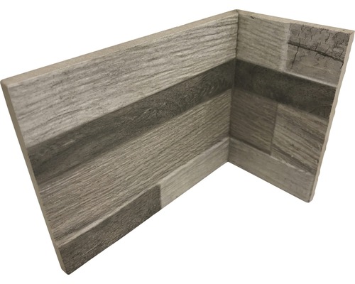 Angle pour plaquette de parement intérieur Forest taupe Carreau d''angle aspect bois