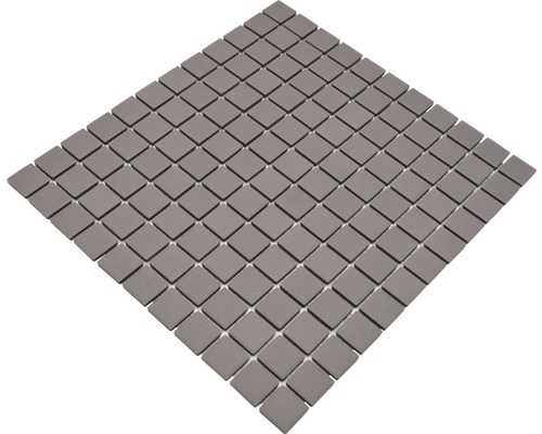 Mosaïque céramique Quadrat uni gris non émaillé 32.7x30.2 cm Carreaux de mosaïque carrés pour mur et sol
