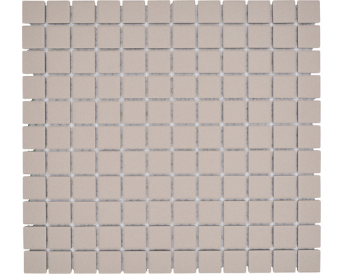 Mosaïque céramique Quadrat uni beige clair non émaillé 32.7x30.2 cm