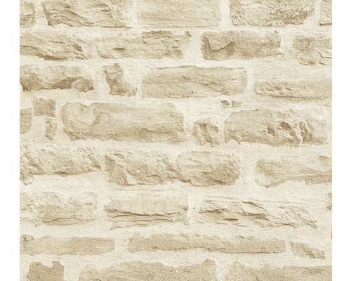 Papier peint avec motif de mur en pierre