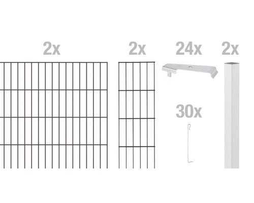 ALBERTS Gabionen Cluster Grundset 200 x 180 cm, anthrazit