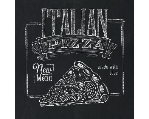 Glasbild Italian Pizza 20x20 cm