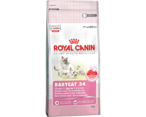 Royal Canin Babycat 34 Aliments pour chatons de 1 à 4 mois en paquet de 2 kilogrammes