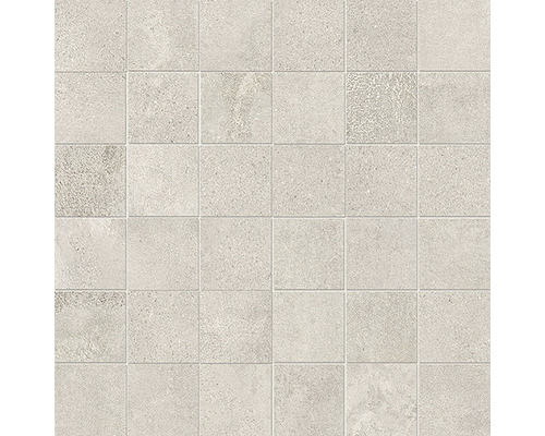 Mosaïque en grès cérame fin Extra grey 30x30 cm Carreaux de sol carrés et lumineux en mosaïque