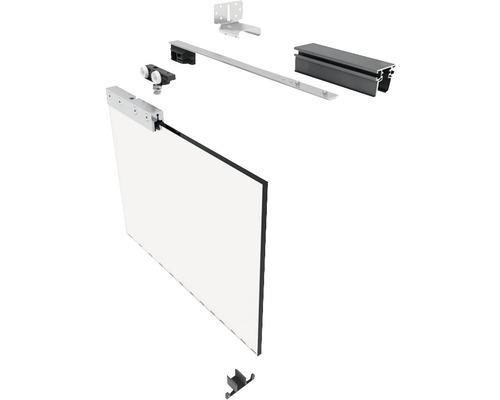 Becs de serrage pour vantail de porte en verre 80 kg système de porte coulissante Pocket Kit KNAUF