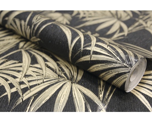 Rouleau de papier peint à motif de feuilles