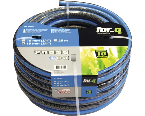 Tuyau d''arrosage enroulé, 19 millimètres de diamètre, 25 mètres de longueur