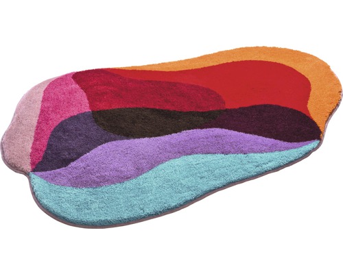 Tapis de bain Grund Karim Rashid 90 cm x 130 cm bleu rouge