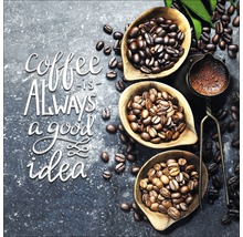 Tableau sur toile Life & Coffee III 27x27 cm