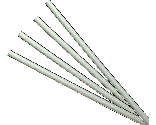 Spiegelstab silber selbstklebend 2600 x 8 x 3 mm Vier Kunststoff Rundstäbe