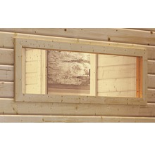Saunafenster Karibu für 40 mm Saunen mit Isolierglas 42x122x4 cm