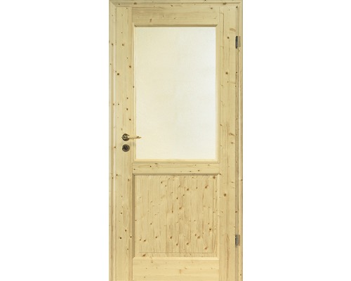 Holztür mit Glaseinsatz für den Innenbereich