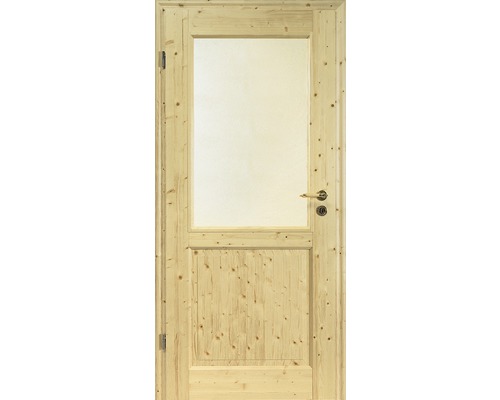 Holztür mit Glaseinsatz