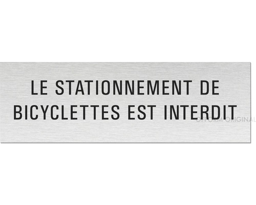 Plaque d'avertissement Le stationnement de bicyclettes est interdit