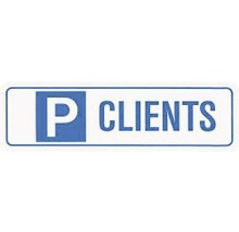Panneau de stationnement pour les clients
