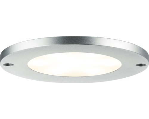 Lampes LED montées en saillie sur meuble set de 3 Leaf rond aluminium/brossé avec 3 ampoules 280 lm 2 700 K blanc chaud Ø 80 mm