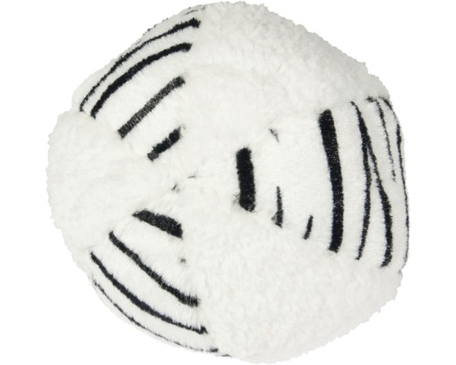 Jouet pour chiens Karlie balle en peluche Beasty 11 cm blanc-noir motif zèbre