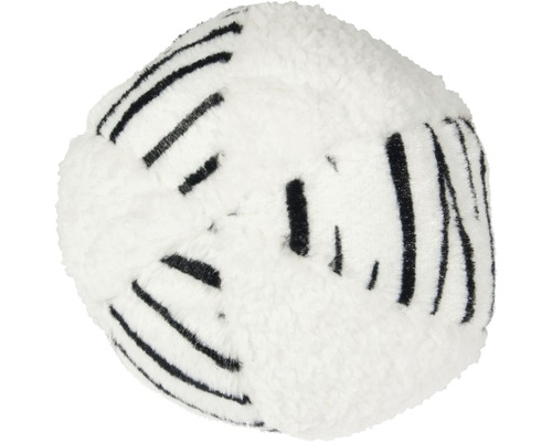 Jouet pour chiens Karlie balle en peluche Beasty 11 cm blanc-noir motif zèbre Balle en peluche à rayures