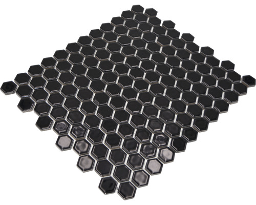 Matte de mosaïque avec carreaux de céramique hexagonaux