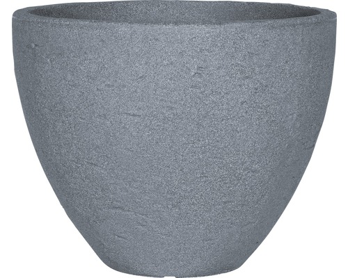 Pot de fleurs geli Stone plastique Ø 40 H 31 cm gris