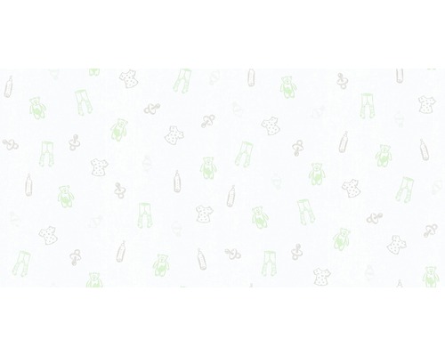 Motif avec des articles pour bébé comme des ours en peluche, des tétines, des biberons, des robes et des pantalons