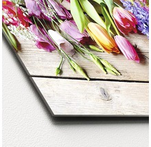 Blumen auf Holzbild