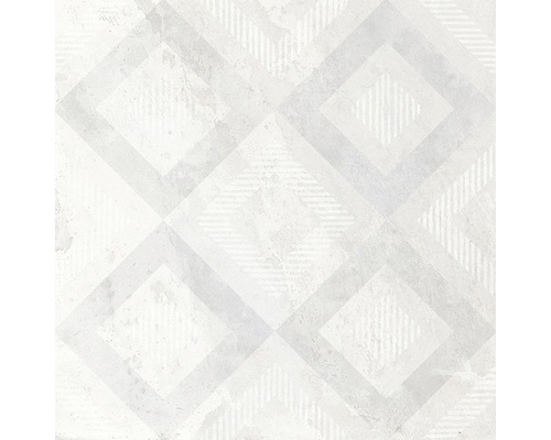 Feinsteinzeug Dekorfliese Brooklyn blanco 33,15x33,15 cm