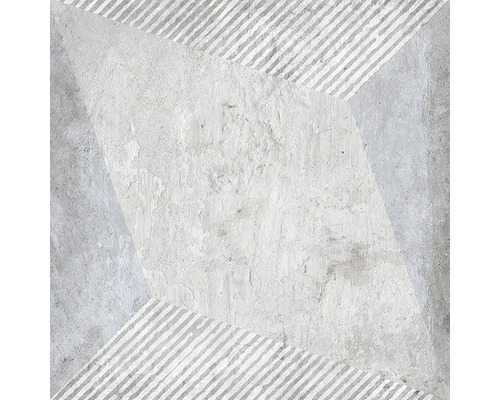 Carreau de sol décoratif avec motif géométrique