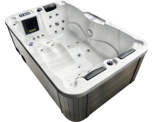 Spa extérieur Sonnenkönig Kreta blanc livraison et mise en service incluses Bain à remous avec jets et commandes