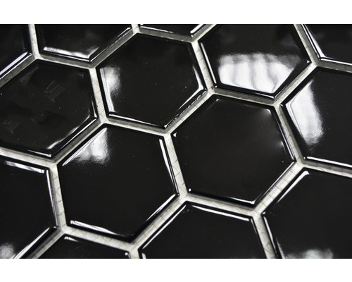 Gros plan de carreaux de mosaïque hexagonaux