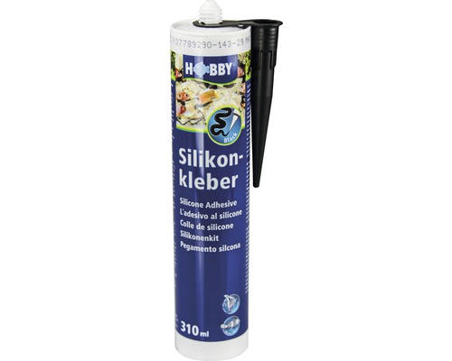 Colle de silicone HOBBY cartouche 310 ml noir Colle silicone Hobby 310 ml avec embout noir