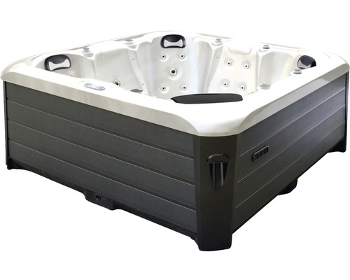 Quadratischer Whirlpool mit Düsen und Kopfstützen