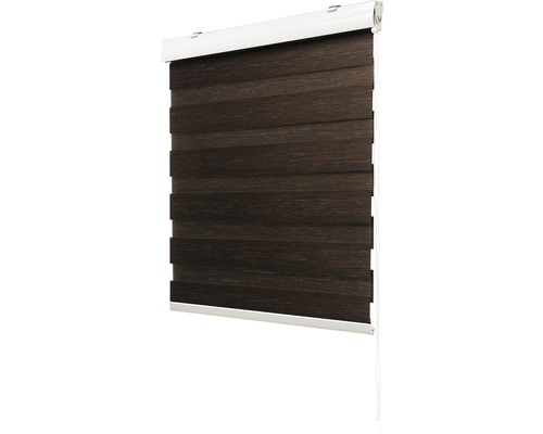 Fensterrollo mit horizontalen Streifen zur Lichtregulierung