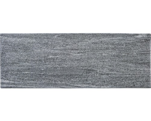 Margelle de piscine FLAIRSTONE Arctic Gneiss élément droit gris 1 côté long arrondi 115x35x3 cm