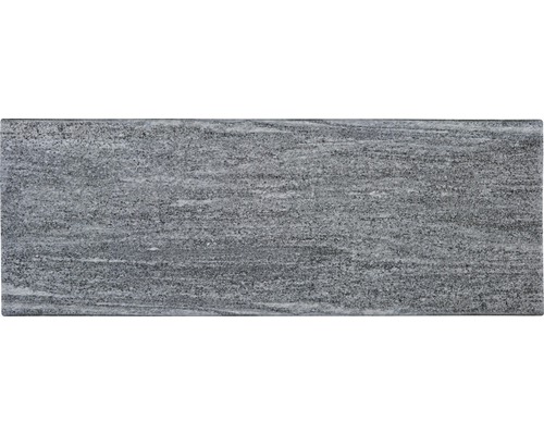 Margelle de piscine FLAIRSTONE Arctic Gneiss élément droit gris 2 côtés longs arrondis 115x35x3 cm