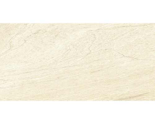 Carrelage sol et mur en grès-cérame fin Sahara 45x90 cm crème
