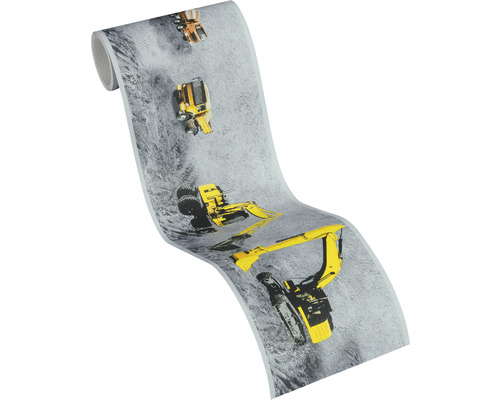 Tapetenrolle mit Baggermotiv