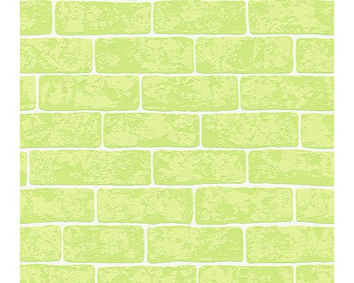 Papier peint intissé 35981-3 Boys & Girls 6 & Best of Wood'n Stone 2 aspect brique vert fluo